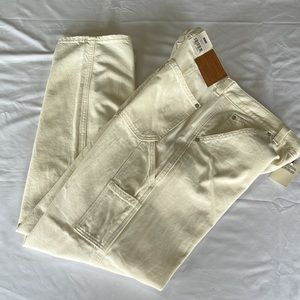 Levi's Dad Utility Jeans in It's Ecru Time IVORY COLOR NWT